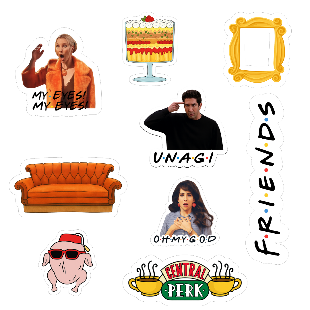 Friends Mix de 9 Stickers