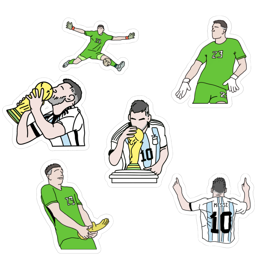 Fútbol Mix de 6 Stickers