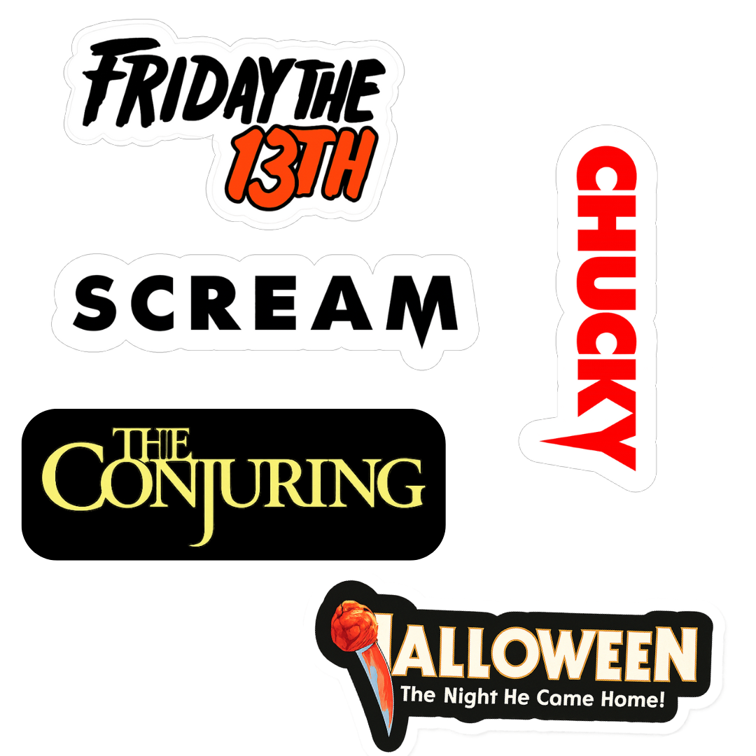 Halloween Nombres de Peliculas - Mix de 10 Stickers
